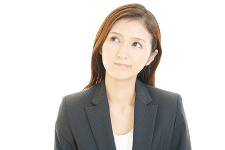 Dissatisfied business womanの写真素材