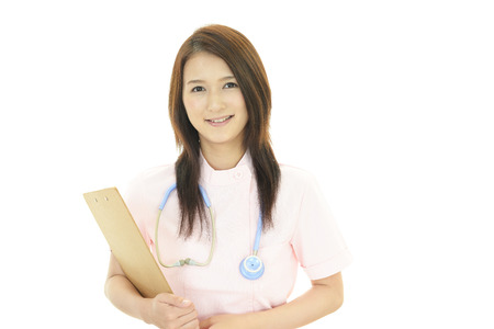 Smiling Asian female nurseの写真素材
