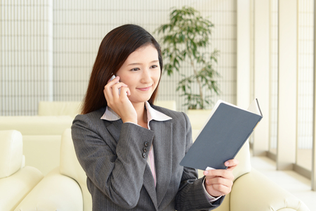 Working Asian business womanの写真素材