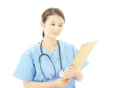 Portrait of a female doctorの写真素材