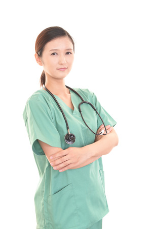 Portrait of a female doctorの写真素材