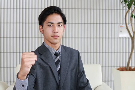 Businessman enjoying successの写真素材