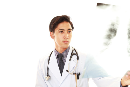Doctor Checking X-rayの写真素材