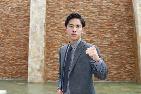 Businessman enjoying successの写真素材