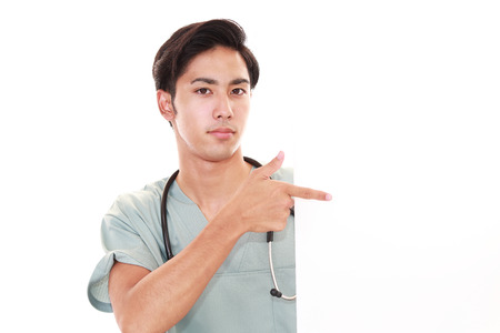 Smiling Asian medical doctorの写真素材