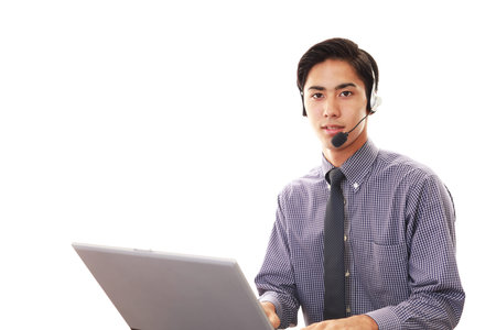 Portrait of a telephone operator