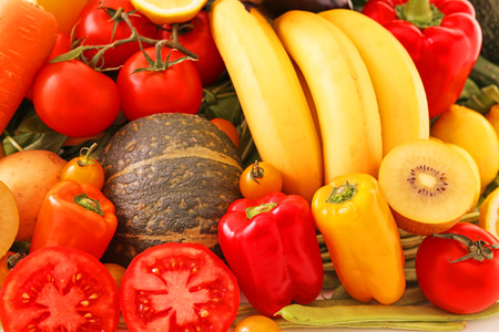Fresh fruits and vegetablesの写真素材