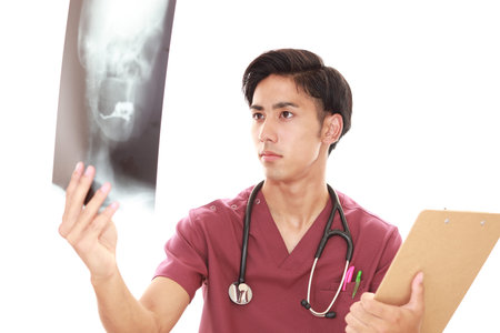 Doctor Checking X-ray