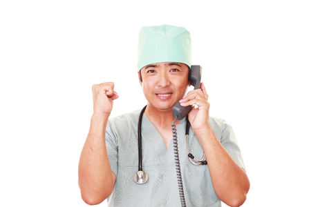 Smiling Asian medical doctorの写真素材