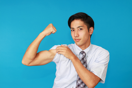 Smiling Asian businessmanの写真素材