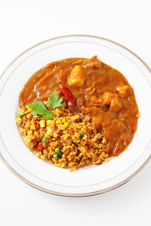 Curry and riceの写真素材