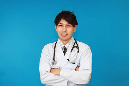 Smiling Asian medical doctorの写真素材