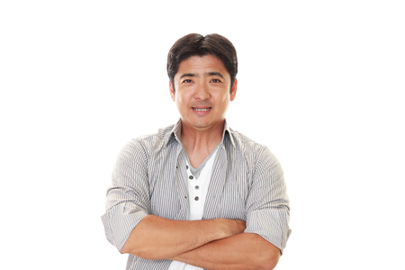 Smiling Asian manの写真素材