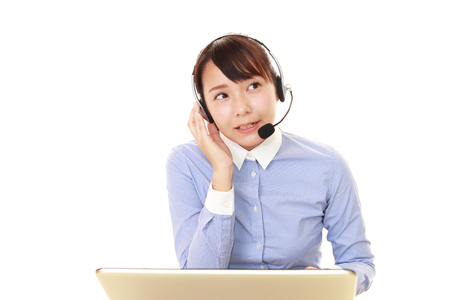 Smiling call center operatorの写真素材