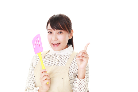 Housewife who enjoys cookingの写真素材