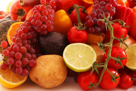 Fresh fruits and vegetablesの写真素材
