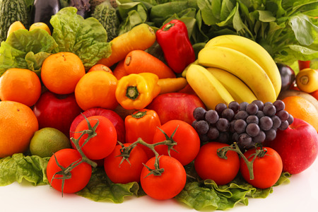 Fresh fruits and vegetablesの写真素材