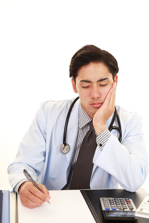 Tired doctorの写真素材