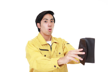 Disappointed Asian worker