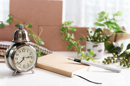 Notebook and penの写真素材