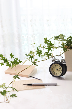 Pen with blank letterの写真素材