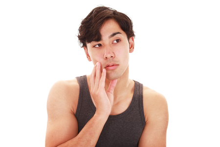 Dissatisfied Asian manの写真素材