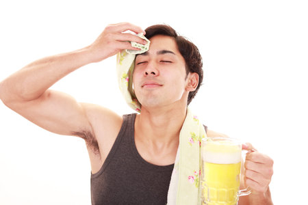 Man drinking beer