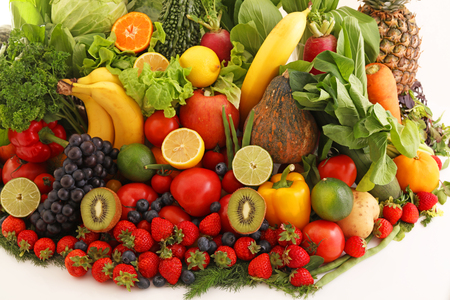 Fresh fruits and vegetablesの写真素材