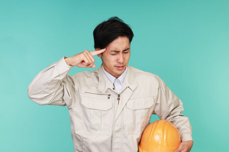 Portrait of tired worker