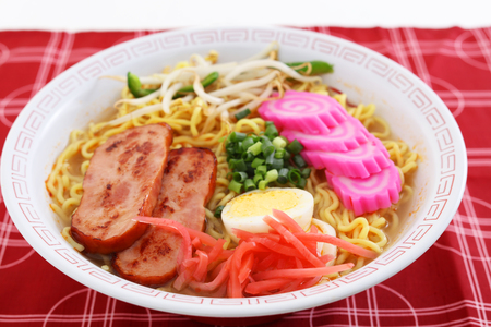 Japanese ramen noodlesの写真素材