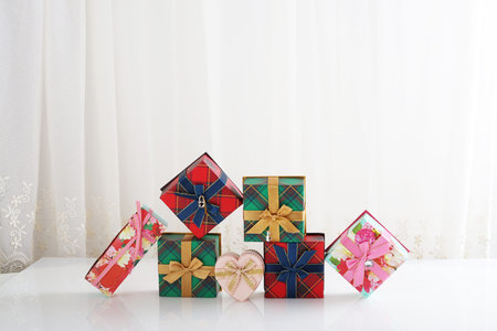 Luxury gift boxes with ribbon