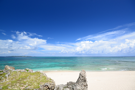 Beautiful beach in Okinawaの写真素材
