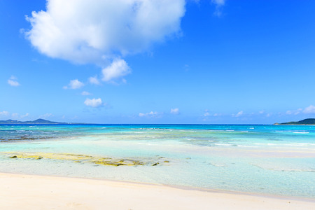 Picture of a beautiful beach in Okinawaの写真素材
