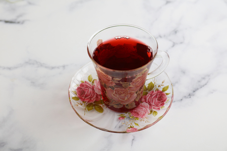 A cup of roselle teaの写真素材