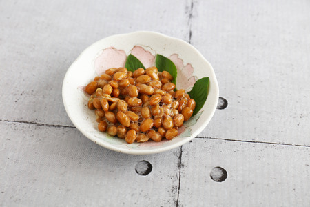 Japanese cuisine fermented soybeans in a dishの写真素材
