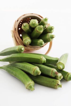 Fresh vegetables on white backgroundの写真素材