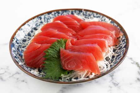 Japanese traditional cuisine sashimi on the plateの写真素材