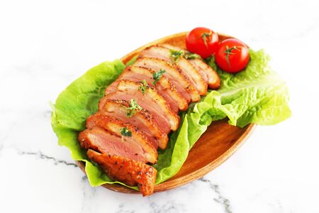 Delicious meal on the dining tableの写真素材