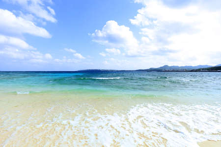 Summertime at the beach in Okinawa.の写真素材
