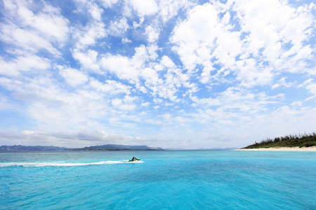 Blue sky and sea of Okinawa.の写真素材