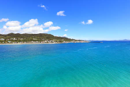 Blue sky and sea of Okinawa.の写真素材