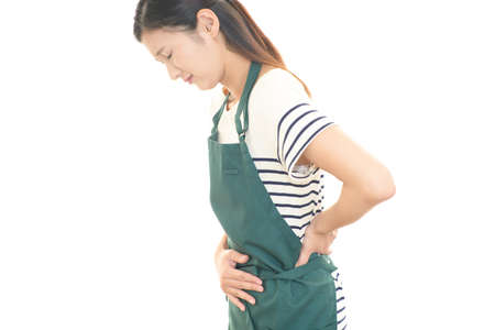 Woman who has a stomachache.の写真素材