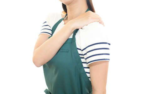 Woman who has a shoulder pain.の写真素材