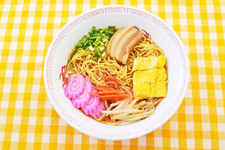 Delicious Japanese ramen noodles.の写真素材