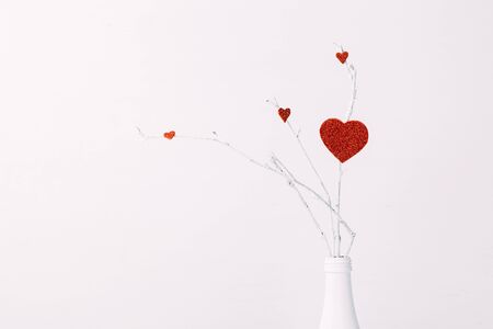 Minimalistic valentines day backgroundの写真素材