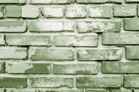 Green grunge brick wallの写真素材
