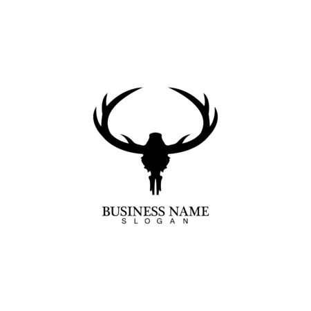 Deer Antlers Logo Template Illustration Design.のイラスト素材
