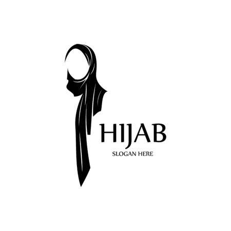 hijab women black silhouette vector icons app-vectorのイラスト素材