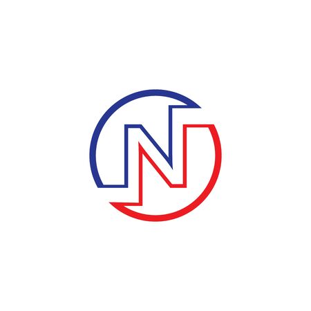 N Letter Logo Template vector icon illustration designのイラスト素材