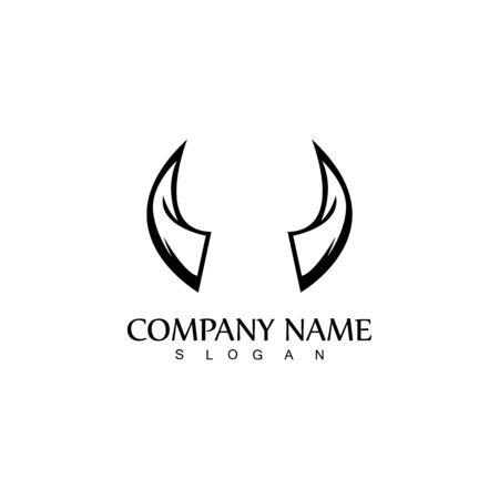 Bull horn logo and symbol template icons appのイラスト素材